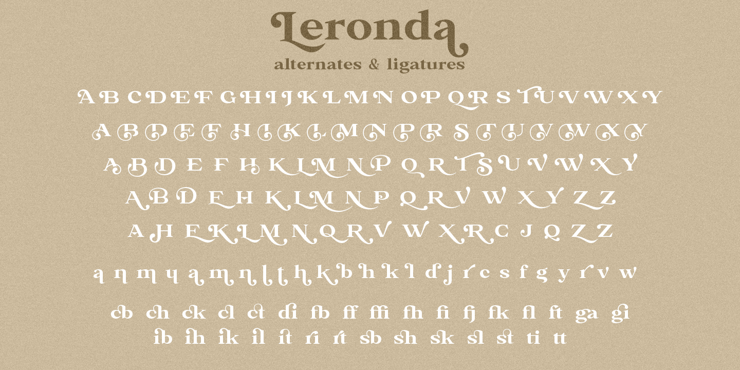 Beispiel einer Leronda-Schriftart #2